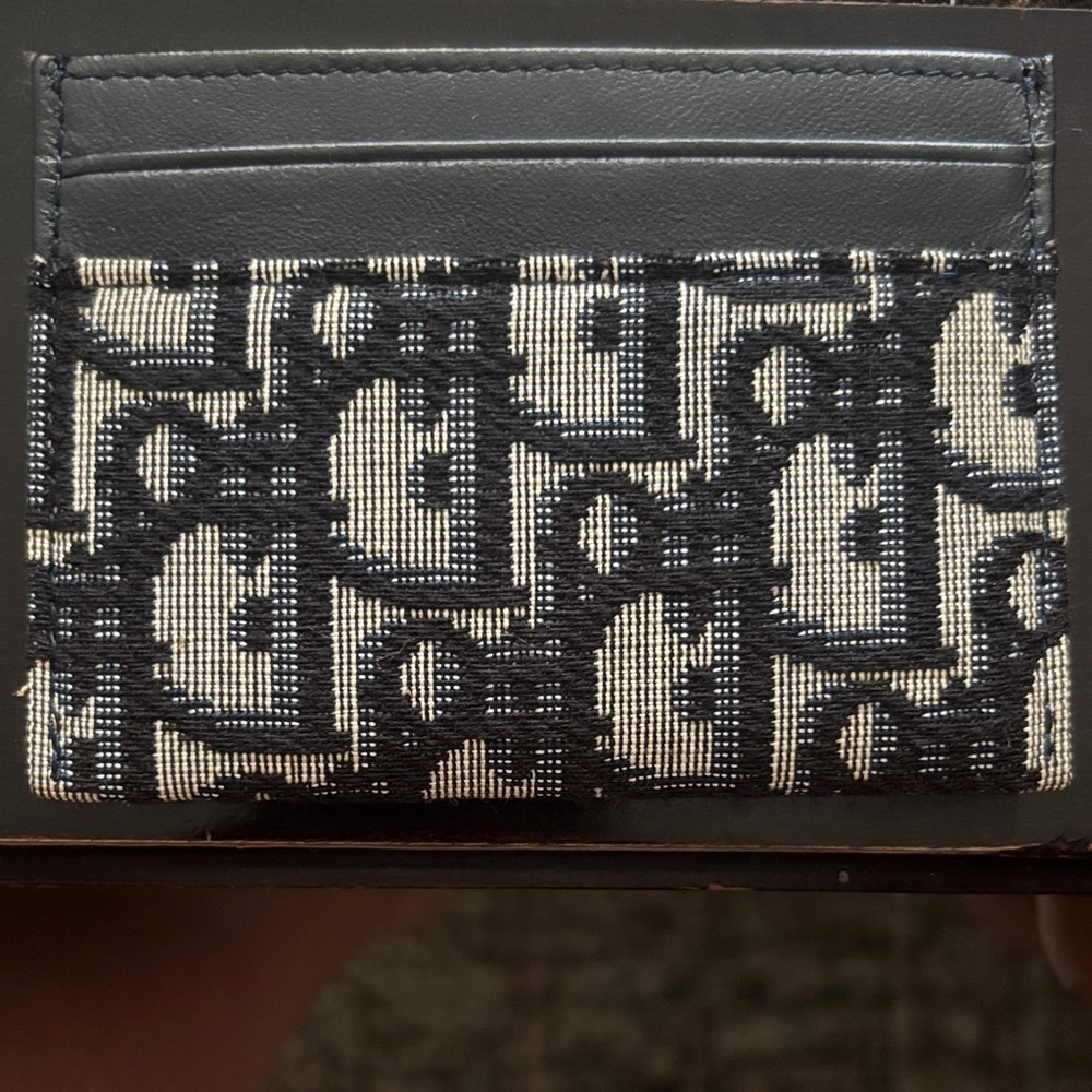 Dior Black and Cream Card Holder
